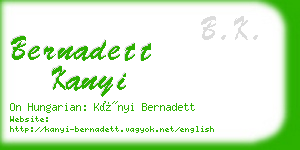 bernadett kanyi business card